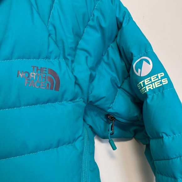 The North Face Steep Series Recco Teal Turquoise Down Ski Jacket - Picture 3 of 8